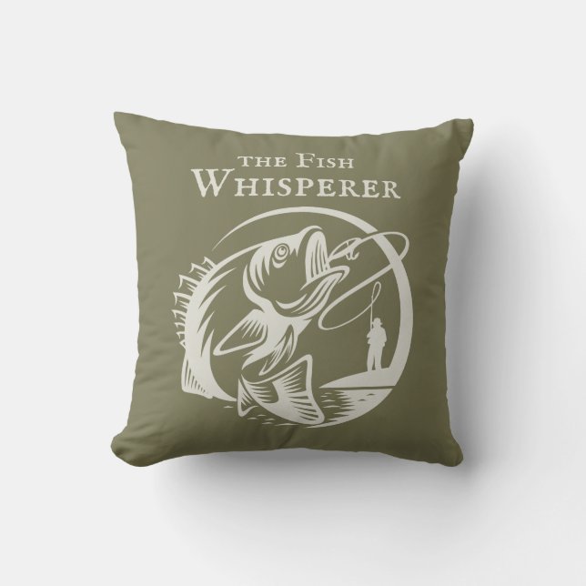 Coussin Fish Whisperer Sports Extérieurs Pêche (Recto)