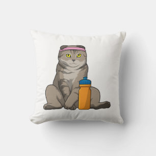 Coussin Fitness Chat Boire de la tasse