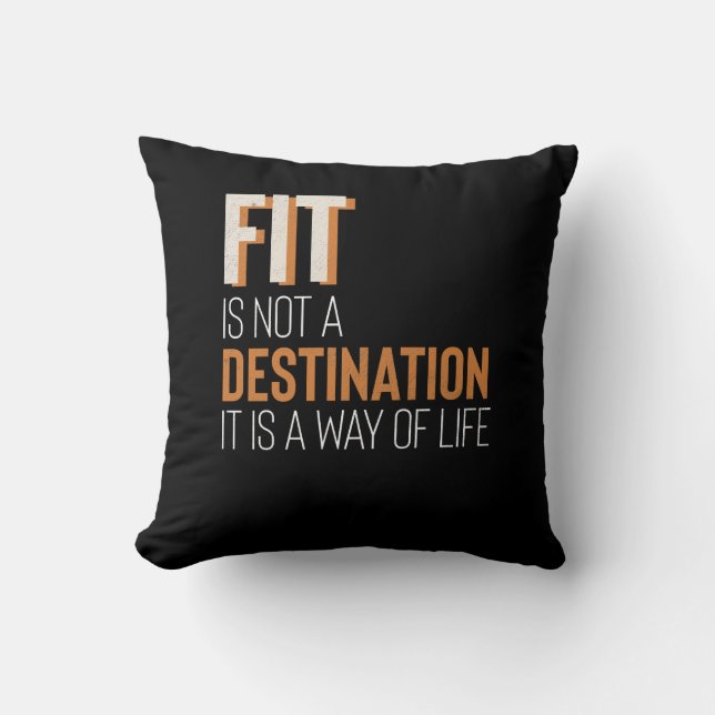 Coussin Fitness Gym Motivation Fit Est Mode De Vie (Recto)