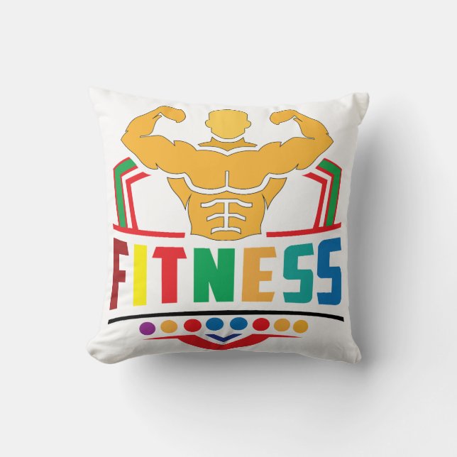 Coussin Fitness Lifestyle – Train Hard Stay Strong (Recto)