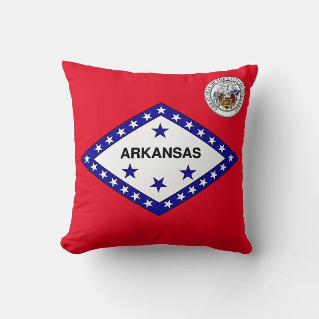 Coussin Flag de l'Arkansas (Recto)