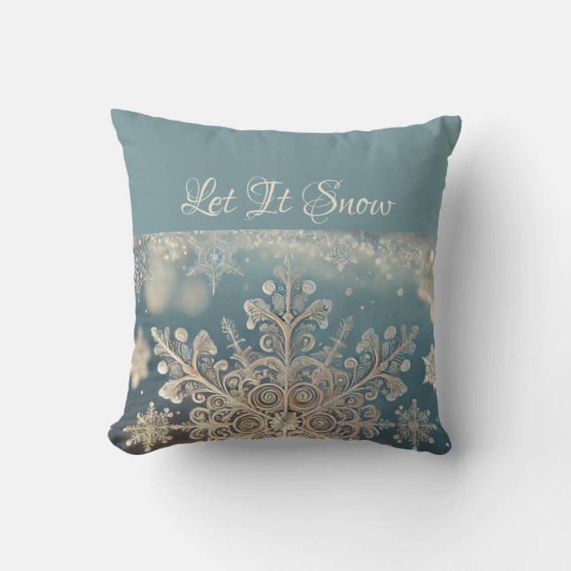 Coussin Flakes / Dentelle / Laisser neiger (Recto)