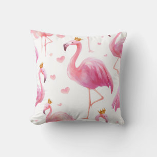 Coussin Flamant Couronné – Luxe Île Vibes