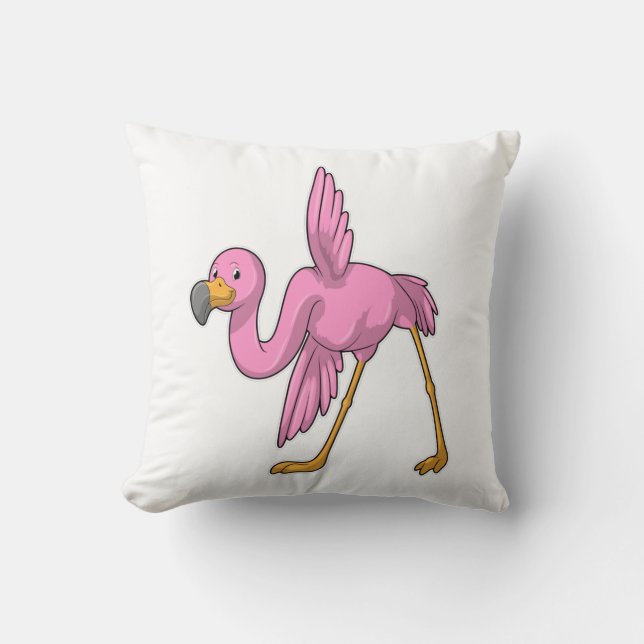 Coussin Flamant rose à Yoga Exercice d'étirement (Recto)
