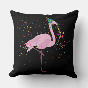 Coussin Flamant rose - Animaux ayant une fête
