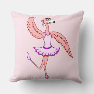 Coussin Flamant rose Ballerina