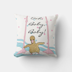 Coussin Flamant rose Carré de 16 po