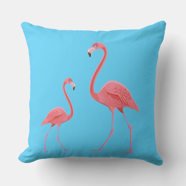 Coussin Flamant rose d'oreiller extérieur (Recto)