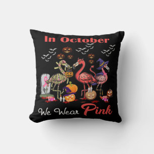 Coussin Flamant rose En Octobre Nous Portons Pink Breast C