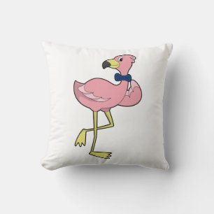 Coussin Flamant rose en tant que Gentleman avec Cravate