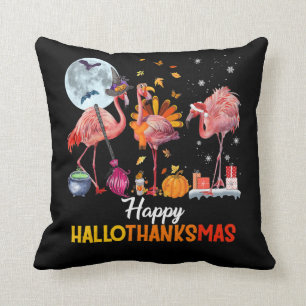 Coussin Flamant rose Flamant rose Thanksgiving Halloween N