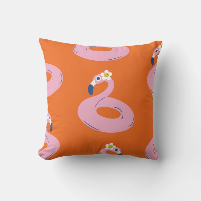 Coussin Flamant rose Float Amusement (Recto)