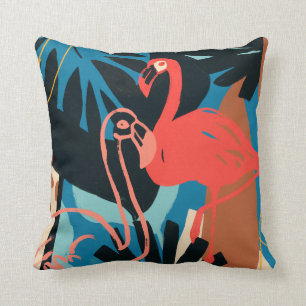 Coussin Flamant rose funky