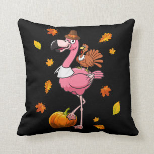 Coussin Flamant rose  Halloween du Flamant rose Thanksgivi