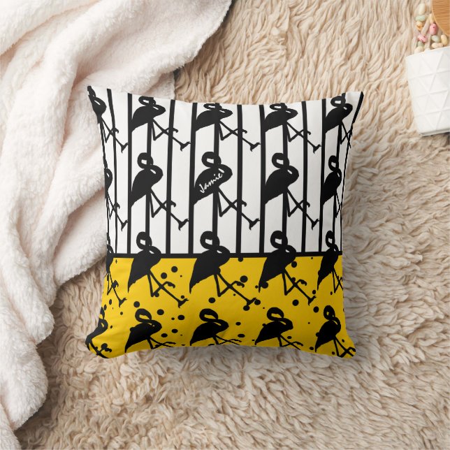 Coussin Flamant rose Jaune N'importe quelle couleur (Couverture)