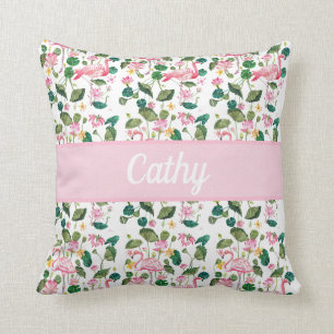 Coussin Flamant rose Personnalisable