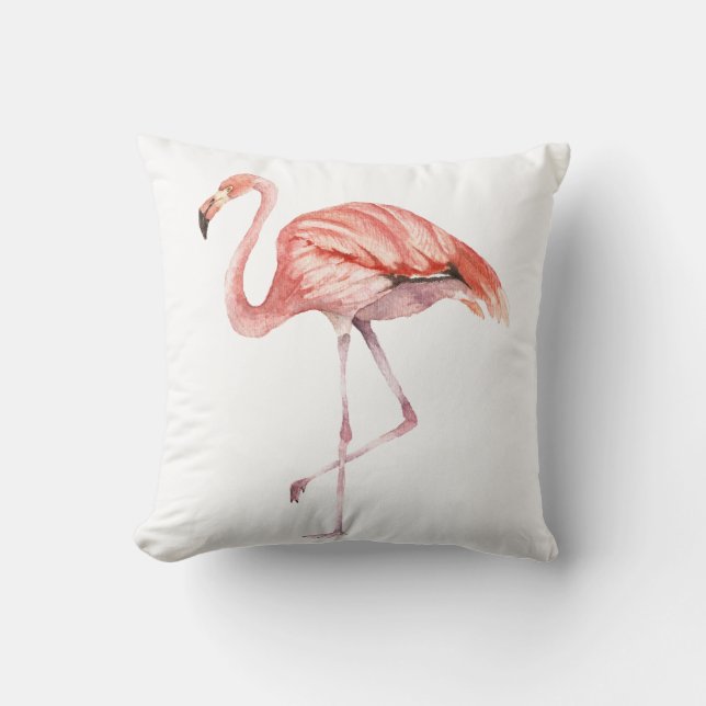 Coussin Flamant rose rose (Recto)