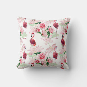 Coussin Flamant rose rose : Élégance Motif sans couture