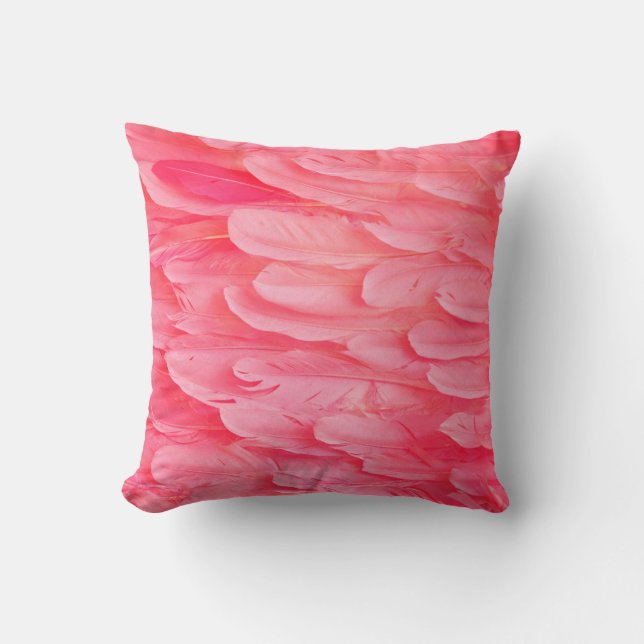 Coussin Flamant rose rose Feathersflamingo, plume, rose, t (Recto)