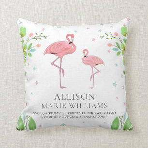 Coussin Flamant rose rose pâle, statistiques de naissance