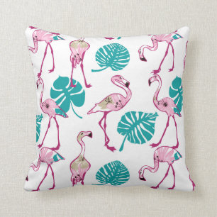 Coussin Flamants roses roses