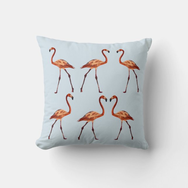 Coussin Flamants roses roses Poussin à lancer 41 cm x 41 c (Recto)