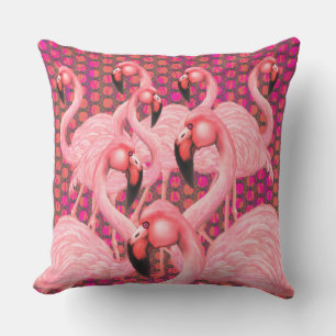 Coussin Flamants roses sur le défilé