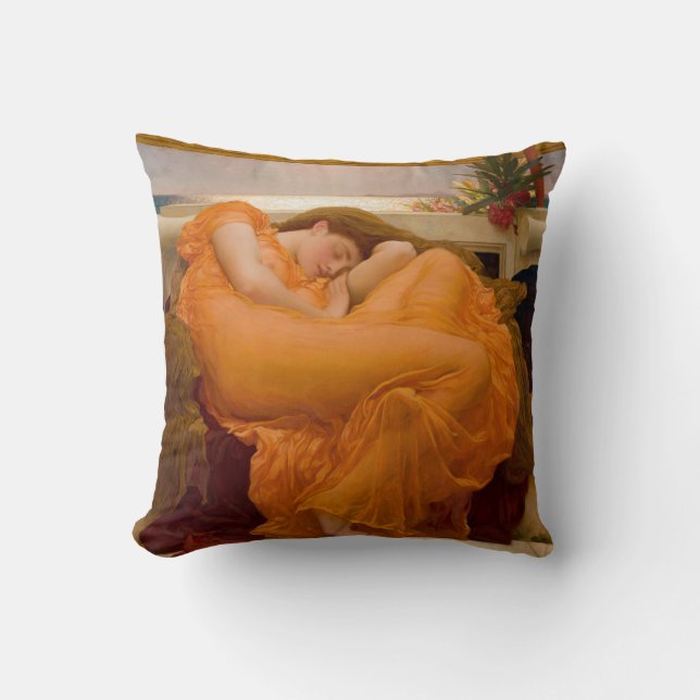 Coussin Flambant juin - seigneur Leighton de Frederic (Recto)