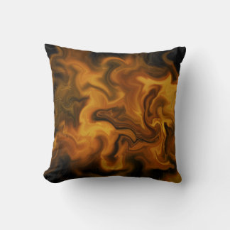 Coussin flamboyant orange et noir