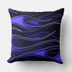 Coussin Flames bleues