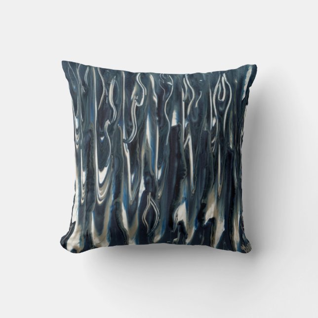 Coussin Flames bleues (Recto)