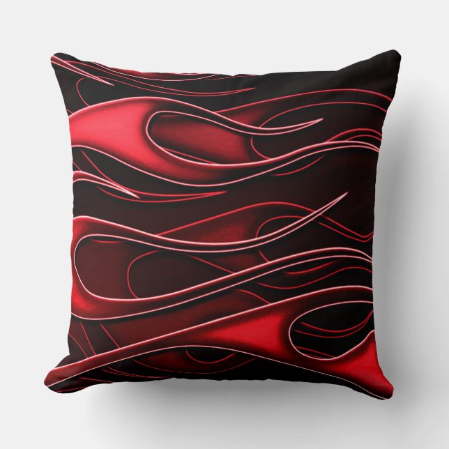 Coussin Flames rouges (Recto)