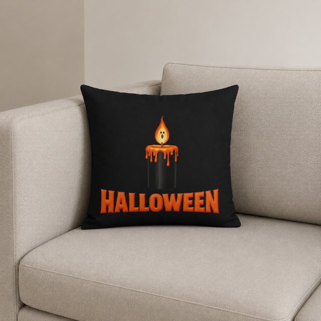 Coussin Flamme de bougie Halloween (Créateur téléchargé)
