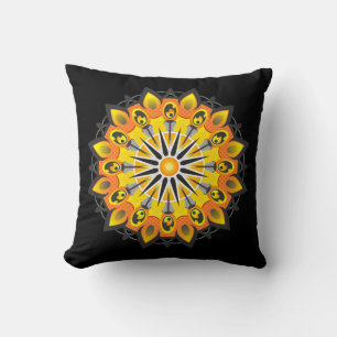 Coussin Flammes cool et colorées de Motif Mandala