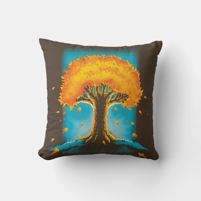 Coussin Flammes d'automne (Recto)