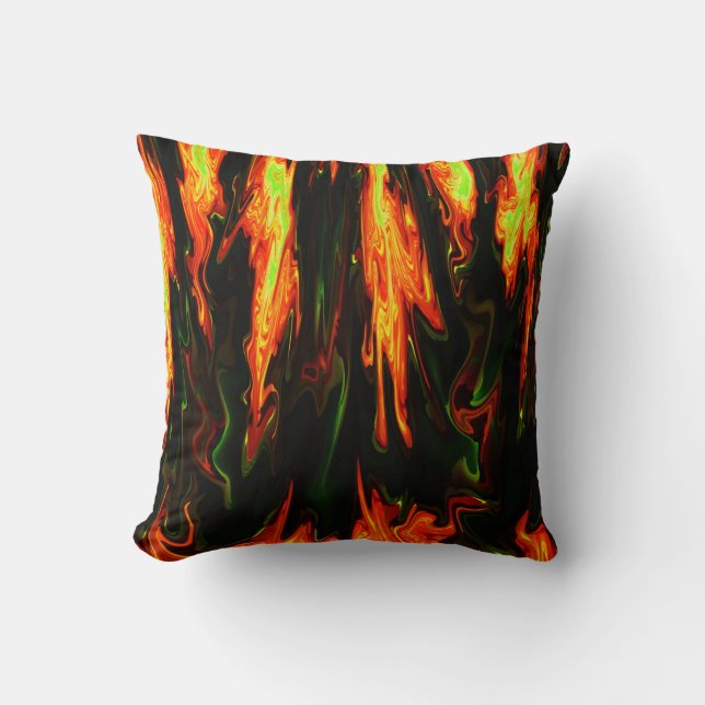 Coussin Flammes de lave... (Recto)