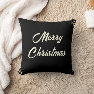Coussin Flammes de neige blanches beiges noires