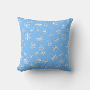 Coussin Flammes de neige blanches de 3 jours sur un arrièr
