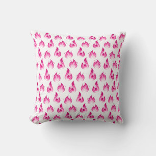 Coussin Flammes roses Feu Flamme Chaud Brûlant Pompiers