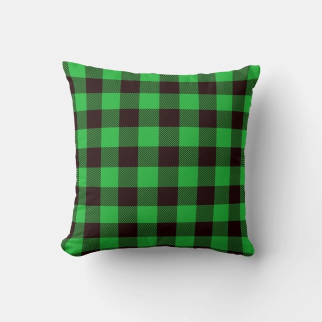 COUSSIN FLANNEL RESSEMBLE VERT ET NOIR (Recto)