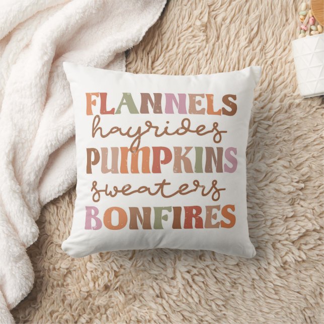 Coussin Flannings Bonfires Citrouille (Couverture)