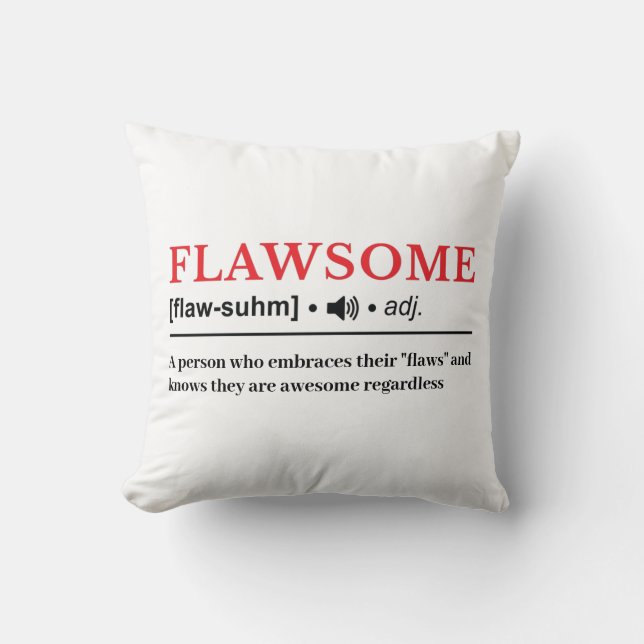Coussin Flawsome - Définition de dictionnaire personnalisa (Recto)