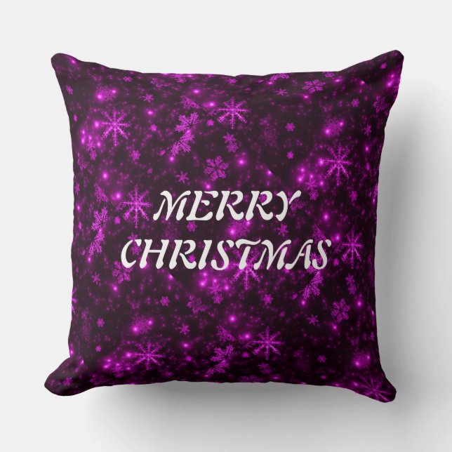 Coussin Flèche blanche Arrière-plan violet profond Jeu d'o (Recto)
