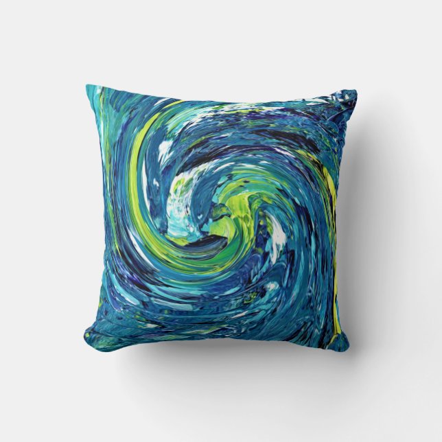 Coussin Flèche Bleue Et Verte (Recto)