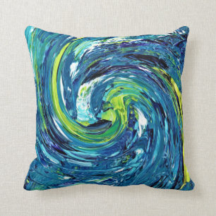 Coussin Flèche Bleue Et Verte