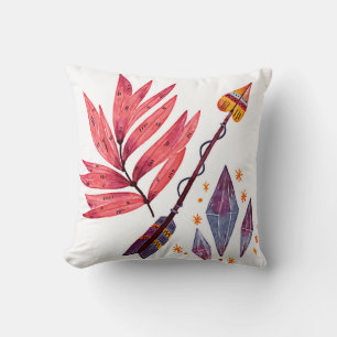 Coussin Flèche d'aquarelle et diamants