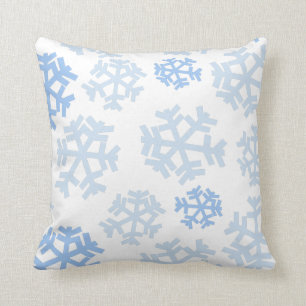 Coussin Flèche de neige bleue et blanche