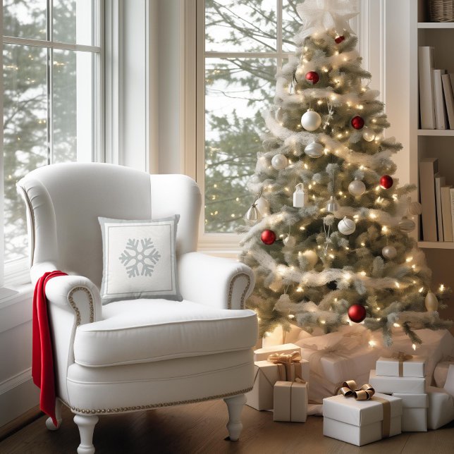 Coussin Flèche de neige grise (Créateur téléchargé)