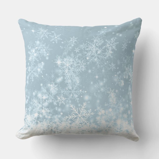 Coussin Flèche-neige bleu Icy (Recto)