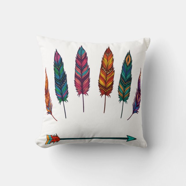 Coussin flèche & plumes (Recto)